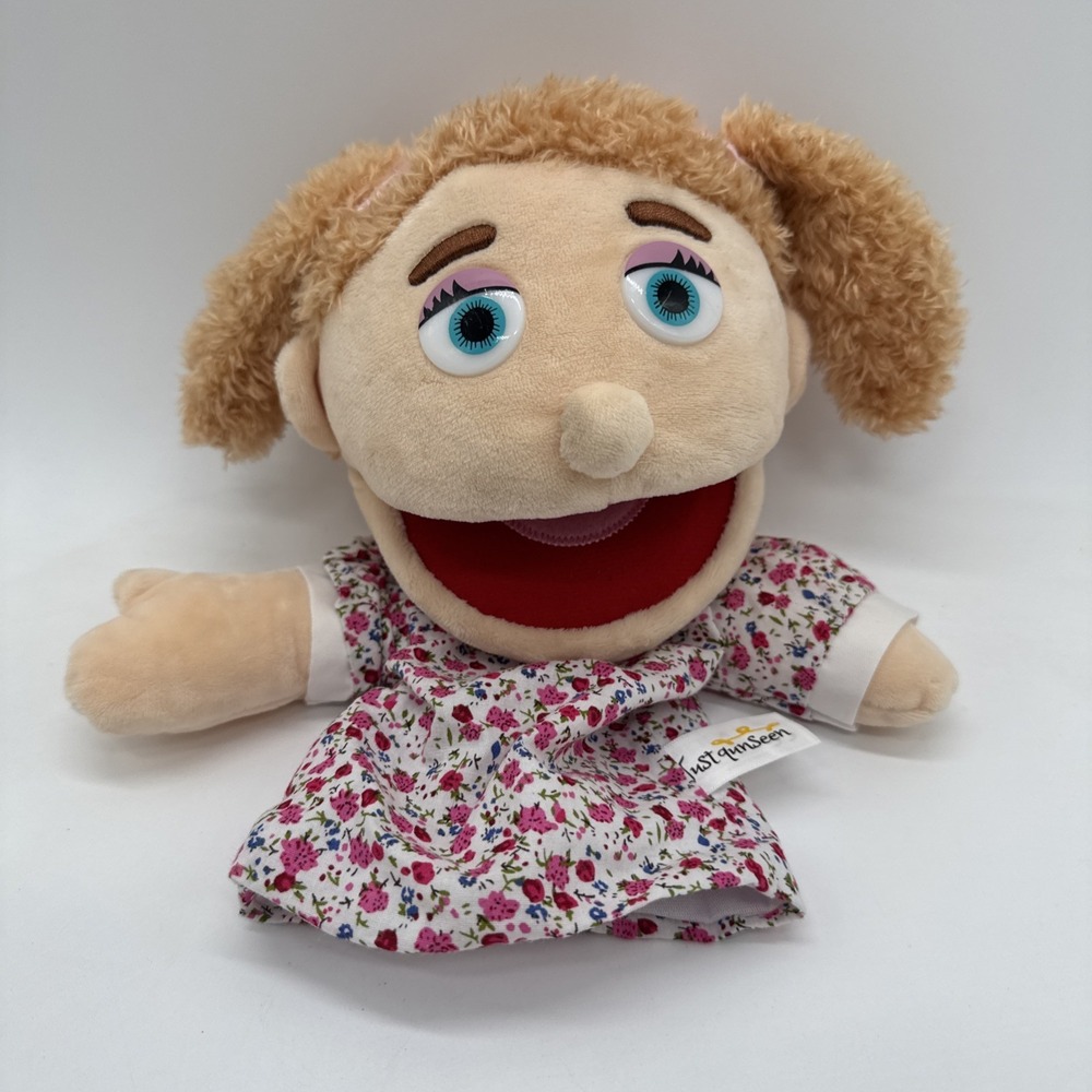 Half Body Hand‎ Puppet Girl With Pigtails And Dress Just Qunseen